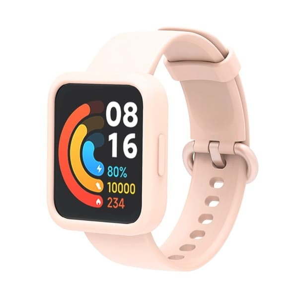 Xiaomi Redmi Watch 2 / Watch 2 Lite silikone urrem og etui - Lyserød / Lyserød / Lyserød Pink