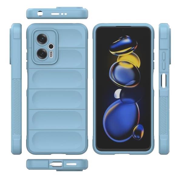 Mjukt greppformat Xiaomi Redmi Note 11T Pro Plus / Xiaomi Redmi Note 11T Pro / Xiaomi Poco X4 GT skal - Blå Blå