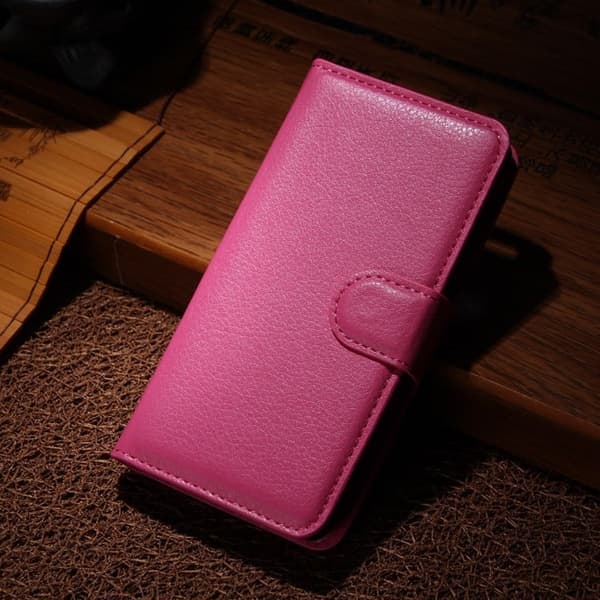 Jensen Sony Xperia M2 Aqua Lær Flipp Etui - Varm Rosa Pink
