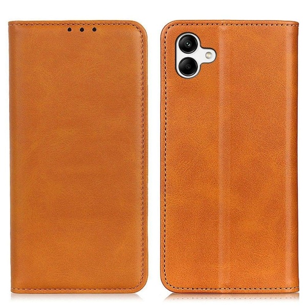 Äkta läder Samsung Galaxy A04 fodral - Brun Brun