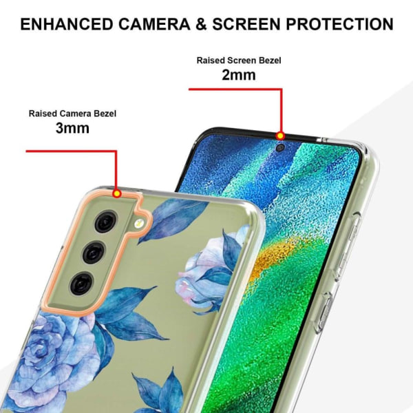Supertunt och tåligt mjukfodral för Samsung Galaxy S21 FE - Blå Pion Blå