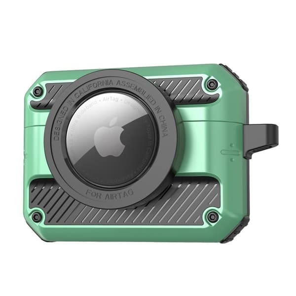 AirPods 3 / AirTags skyddsfodral med spänne - Grön Grön
