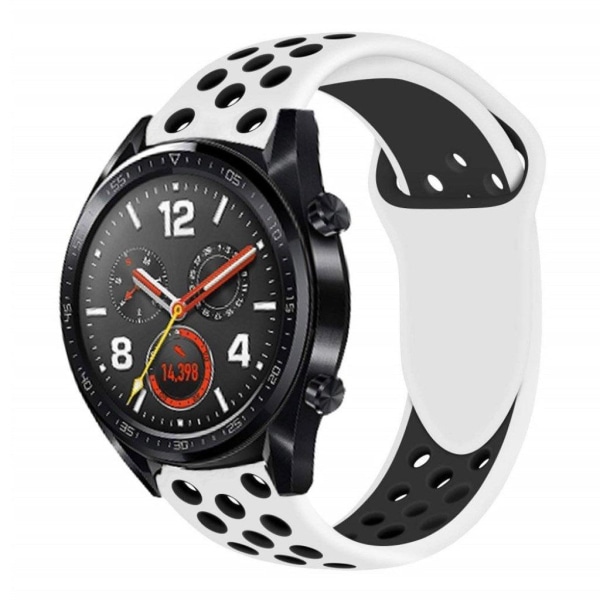 Huawei Watch GT armband i silikonstål - Svart / Vit multifärg