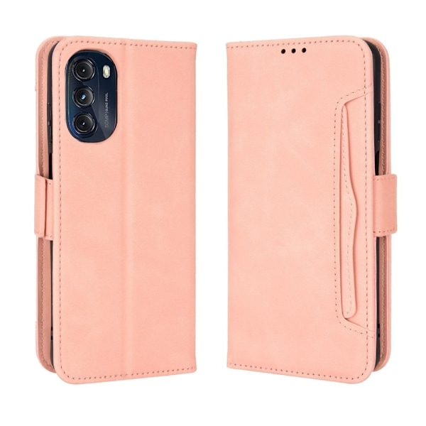 Modernt Motorola Moto G (2022) fodral med plånbok - Rosa Rosa