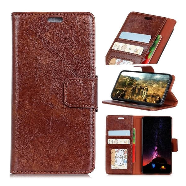 iPhone Xr etui i struktureret spaltlæder - Brun Brown