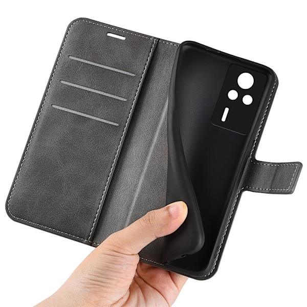 Lompakko Nahkakotelo For Xiaomi Redmi K60E - Harmaa Silver grey