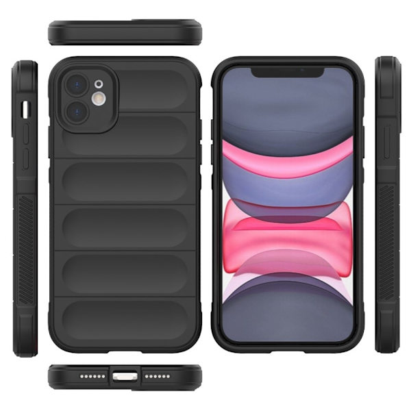 Mjukt greppformat iPhone 11 skal - Ljusgrå Silvergrå