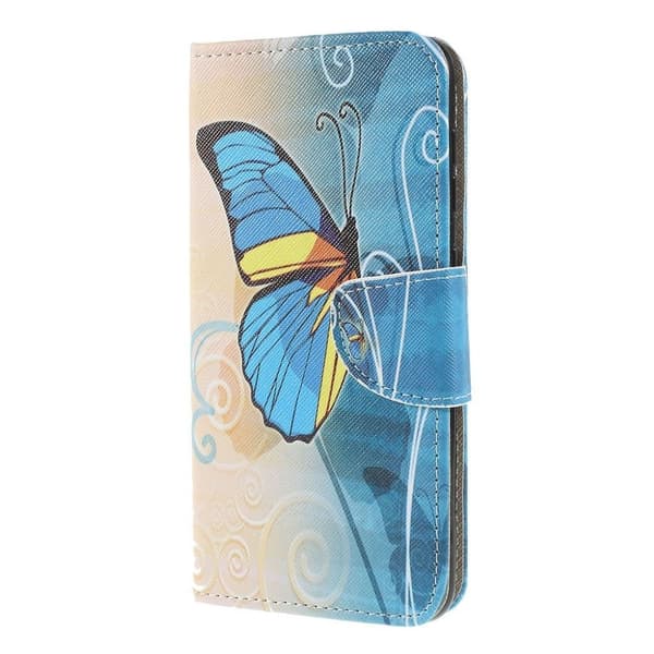 Wonderland Samsung Galaxy A50 etui - Blå Sommerfugl Multicolor