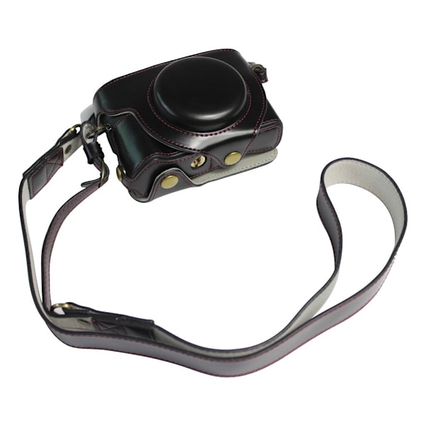 Canon PowerShot G5 X Mark II kestävä nahkakotelo - Musta Black