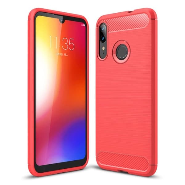 Carbon Flex Motorola Moto E6 Plus skal - Röd Röd