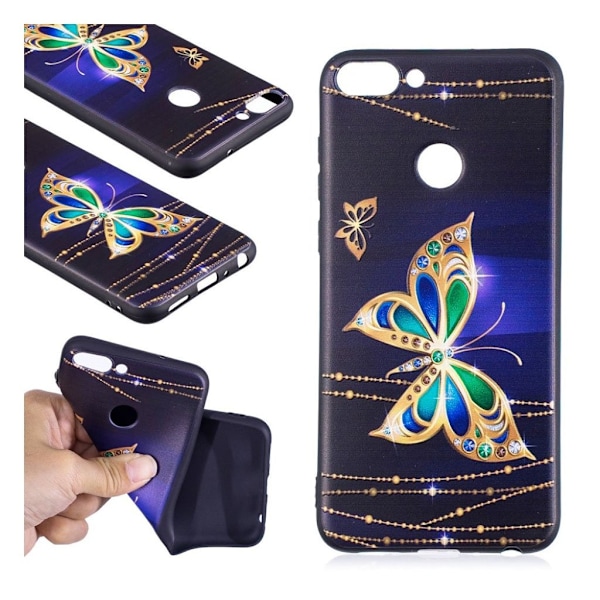 Butterfly läder Huawei P Smart fodral - Flerfärgad multifärg