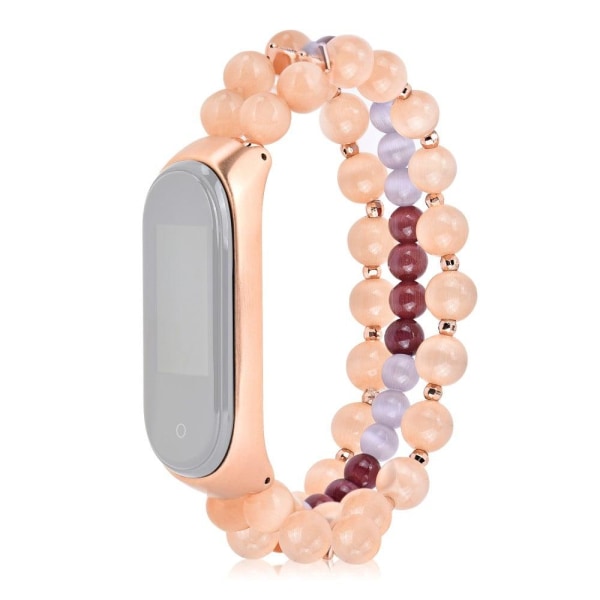 Xiaomi Mi Smart Band 4 / 3 opal beads watch strap - Gold Guld