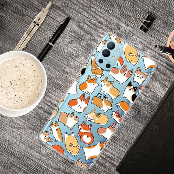 Deco OnePlus 9R Suojakotelo - Cartoon Kissa Multicolor