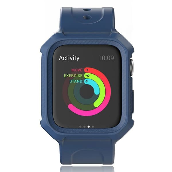Apple Watch Series 5 44mm armor silikone Urrem - Blå Blue