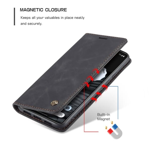 CaseMe Google Pixel 7 Vintage Suojakotelo - Musta Black