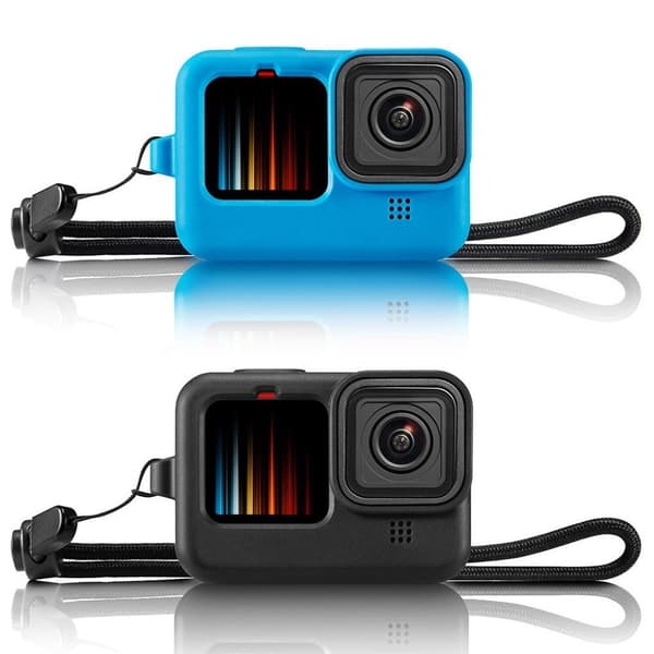 GoPro Hero 9 silikonisuojus linssisuojalla - Musta Black