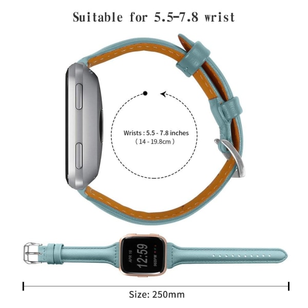 Fitbit Versa 2 / Versa Lite / Versa simple aito nahkakellon hihna - Sininen Blue
