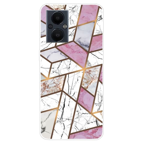 Marmormotiv OnePlus Nord N20 5G skal - Rosa / Vit / Grå Marmor multifärg