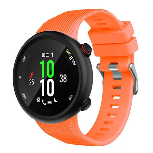 Garmin Forerunner 45S silikoni hopea solki kellonauha - Oranssi Orange