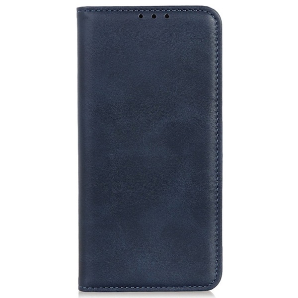 Flip Etui med Pung i Ægte Læder til Motorola Moto G23 / G13 / G23 - Blå Blue
