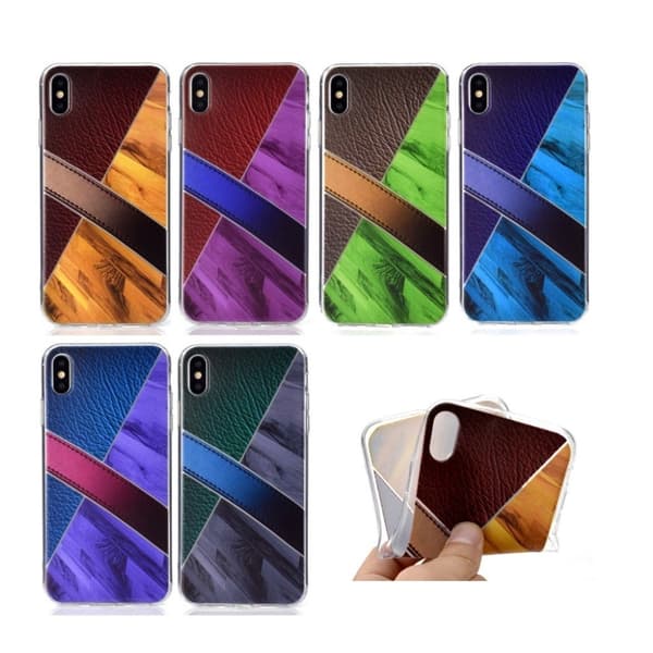 Marmormotiv iPhone Xs skal - Lila Lila