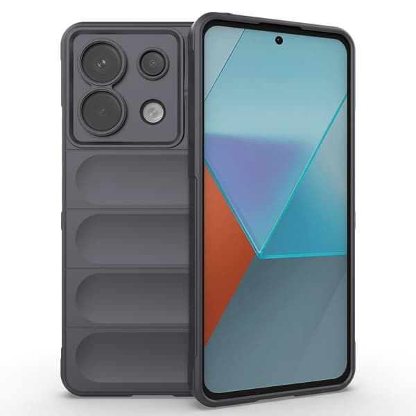 Deksel med mykt grep for Xiaomi Redmi Note 13 Pro 5G  - Mørkegrå Silver grey