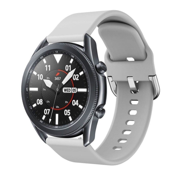 Samsung Galaxy Watch 3 (45mm) simple silikon klockarmband - grå Silvergrå