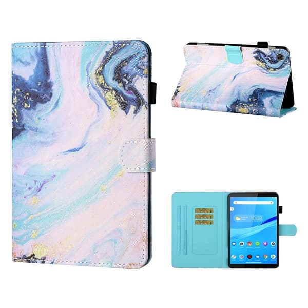 Lenovo Tab M10 FHD Plus mönstrat flipfodral i läder - Oljemålning multifärg