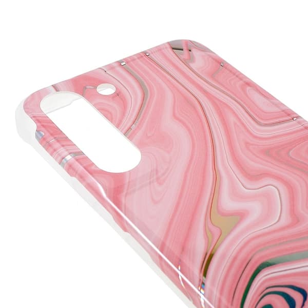 Marble Samsung Galaxy S22 Plus Etui - Rosa Klinkekule Pink