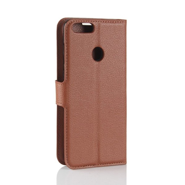 Huawei P Smart etui i læder med kortholder - Brun Brown