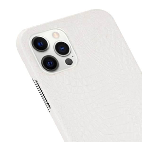 Croco Etui iPhone 12 Pro Max - Hvit White