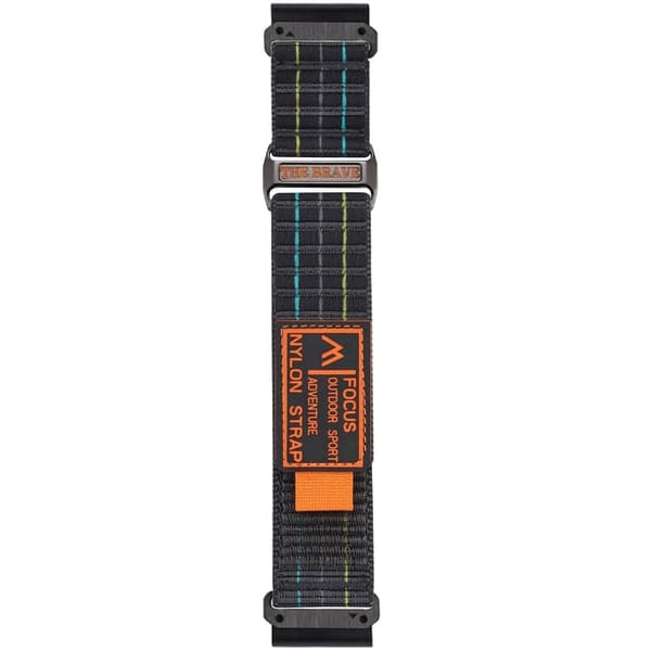 26 mm klockarmband Garmin Fenix 8 51 mm / Enduro 3 / Instinct 2X Magic Tape Nylon Strap - Mörkgrå Silvergrå