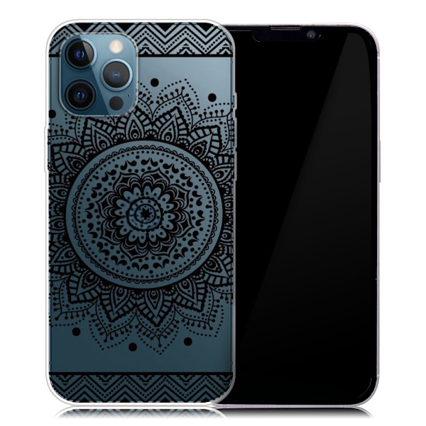 Deco iPhone 13 Pro Max deksel - Mandalablomst Black