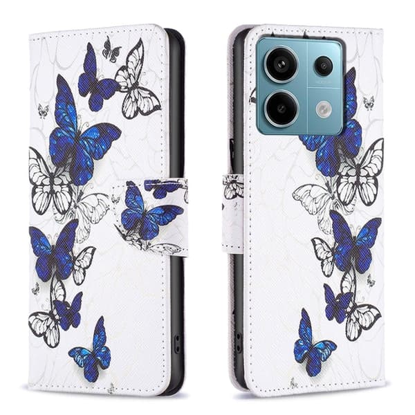 Wonderland Xiaomi Redmi Note 13 Pro 5G  flip-etui - Sommerfugler Blue