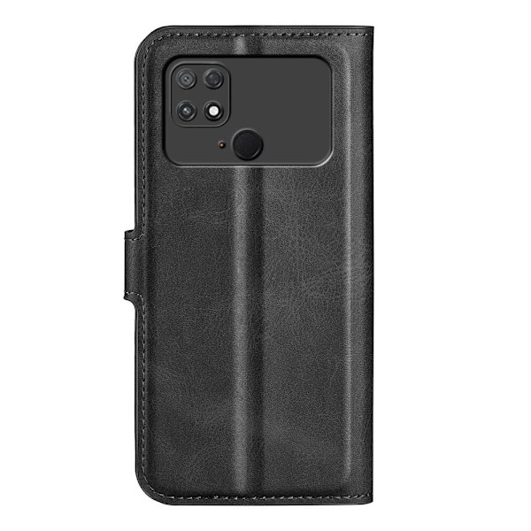 Læderetui med Pung til Xiaomi Poco C40 - Sort Black
