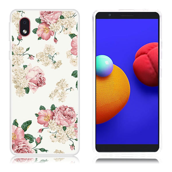 Deco Samsung Galaxy A01 Core Etui - Blomster White