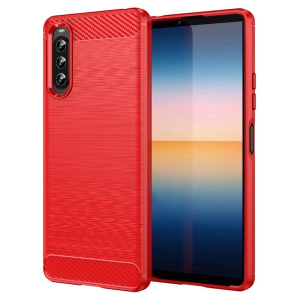 Carbon Flex Sony Xperia 10 IV cover - Rød Red