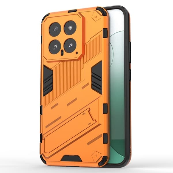 Støtsikkert hybriddeksel med et moderne preg for Xiaomi 14 - Orange Orange