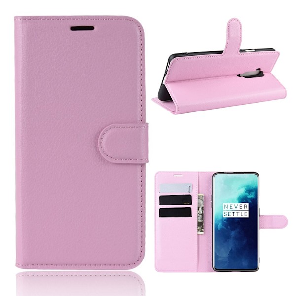 Classic OnePlus 7T Pro flip etui - Pink Pink
