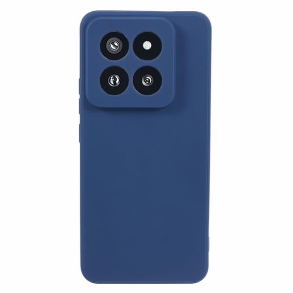 Mikrofiberfôret deksel i mykt gummi for Xiaomi 14 Pro - Blå Blue