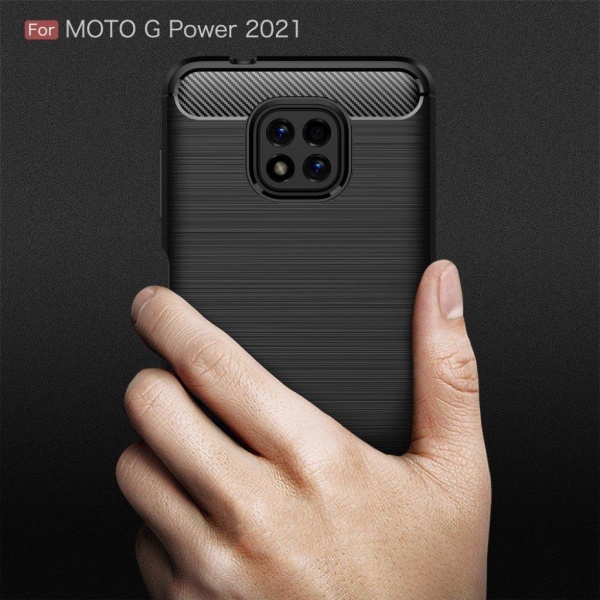 Carbon Flex Motorola Moto G Power (2021) skal - Svart Svart