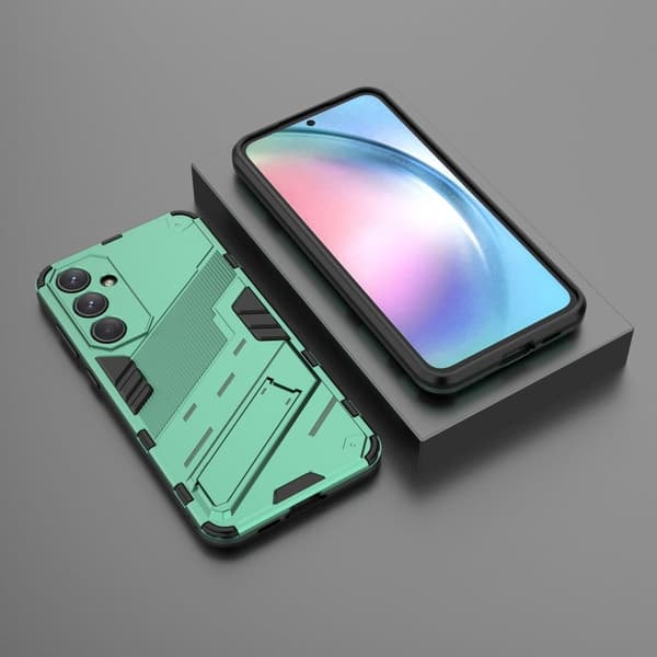 Støtsikkert hybriddeksel med et moderne preg for Samsung Galaxy A55 - Grønn Green