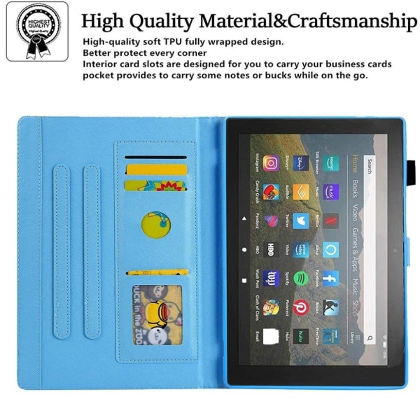 Amazon Fire HD 8 Plus (2020) unique pattern leather flip case - Multicolor