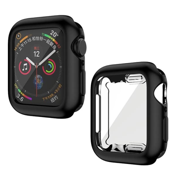Apple Watch Series 6 / 5 40mm blød glans holdbar ramme - sort Black