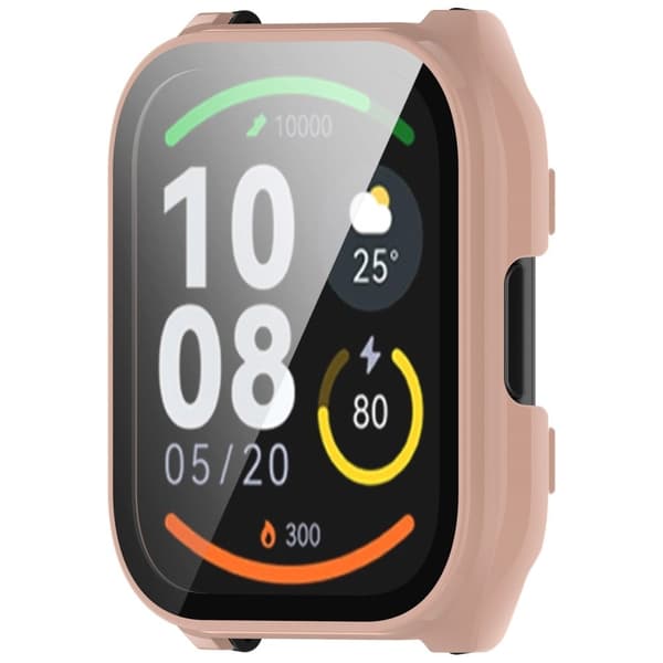 Haylou Smart Watch 2 Pro (LS02 Pro) bump resistant Protective Watch Case with Tempered Glass Screen Protector - Pink Rosa