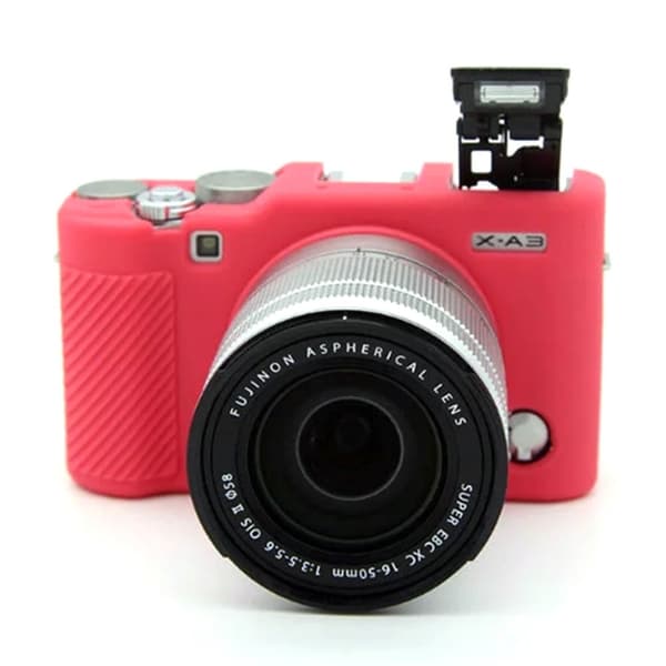 Fujifilm X-A20 / XA3 / XA10 silikonskydd - Ros Rosa