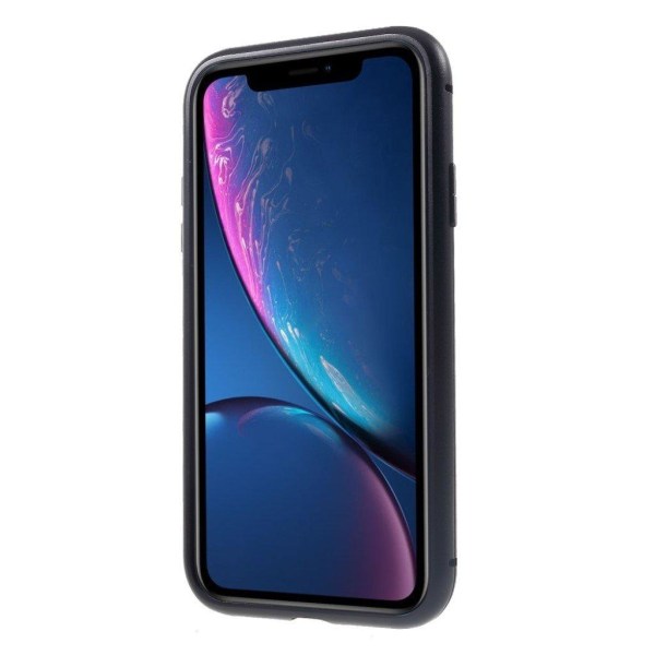 iPhone Xr metaram härdat glasfodral - Svart Svart