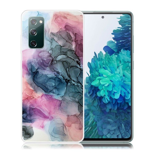 Marble design Samsung Galaxy S20 FE 5G / Samsung Galaxy S20 FE kotelot - Osmose Ruusu Ja Vihreä Multicolor