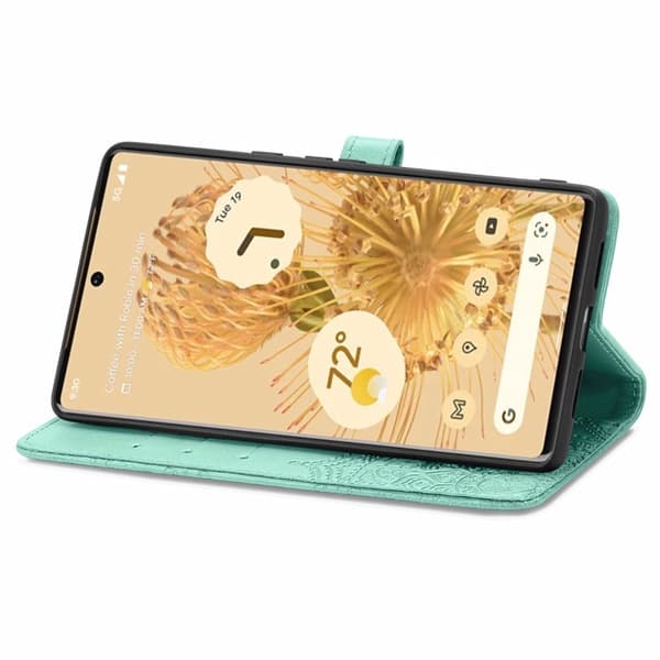 Mandala Google Pixel 6 Pro Flip Etui - Grøn Green