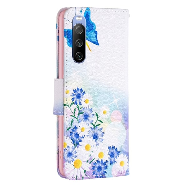 Wonderland Sony Xperia 10 III flip etui - Sommerfugl Og Blomster Multicolor